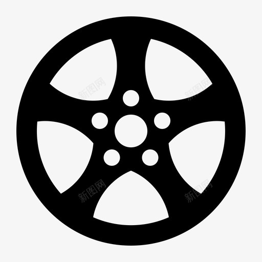 汽车车轮汽车盖图标svg_新图网 https://ixintu.com 汽车 汽车车轮 汽车零件 盖 轮毂