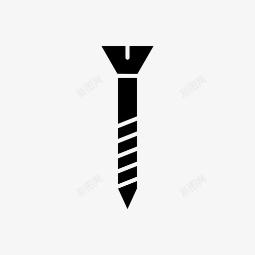 木螺钉结构金属图标svg_新图网 https://ixintu.com 外形 木螺钉 结构 金属