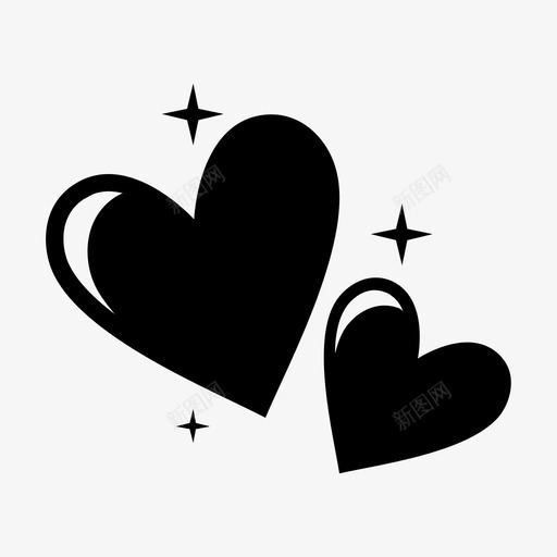 爱的心幸福结婚图标svg_新图网 https://ixintu.com 幸福 爱的心 结婚