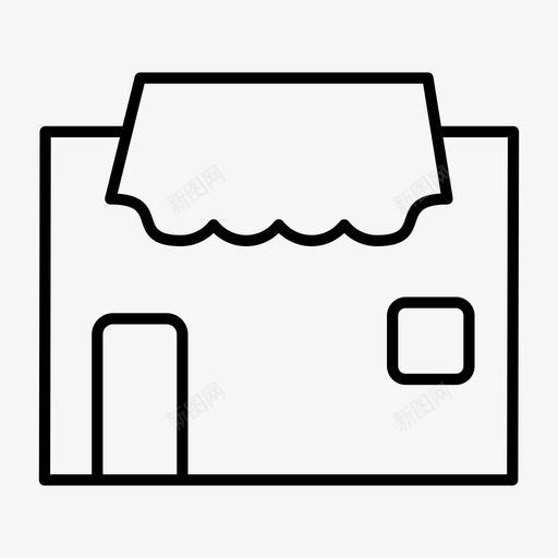 商店建筑物咖啡店图标svg_新图网 https://ixintu.com 咖啡店 商店 建筑物 餐馆