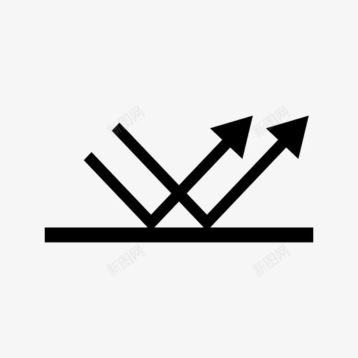 反射箭头反弹图标svg_新图网 https://ixintu.com 光 反射 反弹 箭头