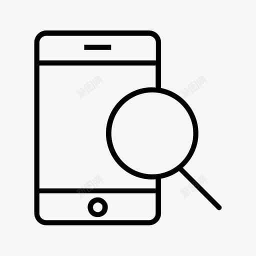 搜索信息查找信息移动图标svg_新图网 https://ixintu.com 搜索信息 查找信息 移动