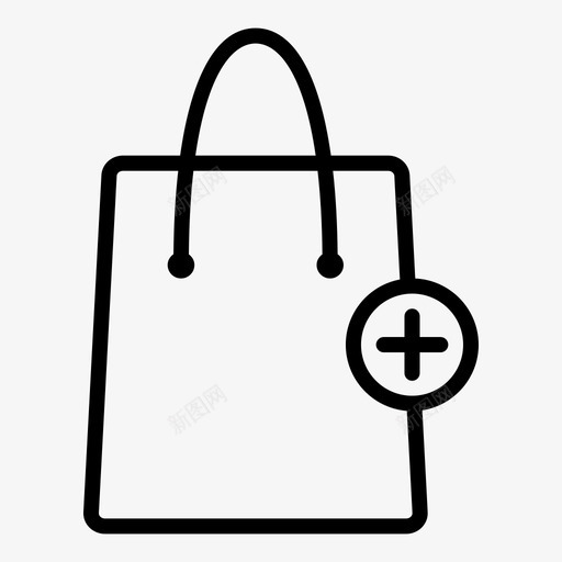 添加到购物袋购物车在线图标svg_新图网 https://ixintu.com 商店 在线 在线购物 添加到购物袋 购物车