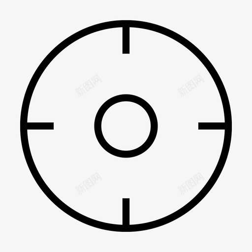十字准星瞄准图标svg_新图网 https://ixintu.com 十字准星 瞄准