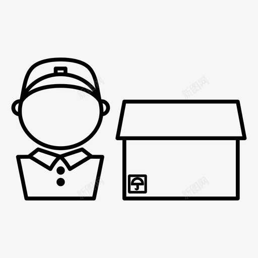 快递员送货员图标svg_新图网 https://ixintu.com 快递员 送货员
