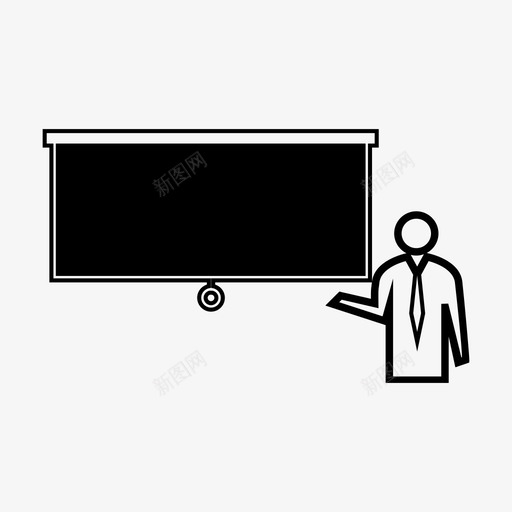 演示讲师幻灯片图标svg_新图网 https://ixintu.com 幻灯片 教学 教师 演示 讲师