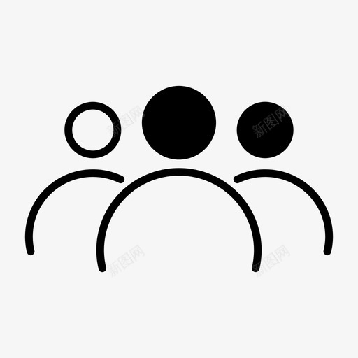 人群社区团队图标svg_新图网 https://ixintu.com 人群 团队 社区