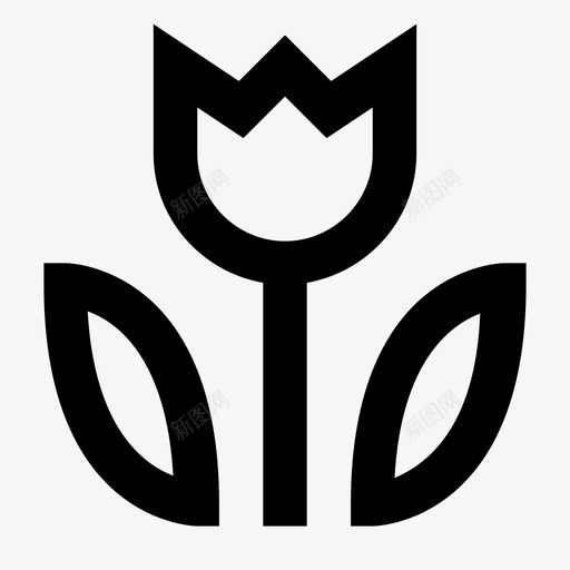 花漂亮郁金香图标svg_新图网 https://ixintu.com 漂亮 花 郁金香
