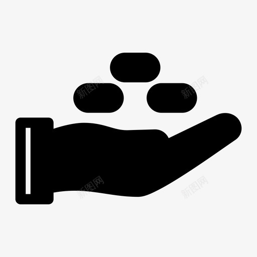 给捐给钱图标svg_新图网 https://ixintu.com 捐 收入 给 给钱