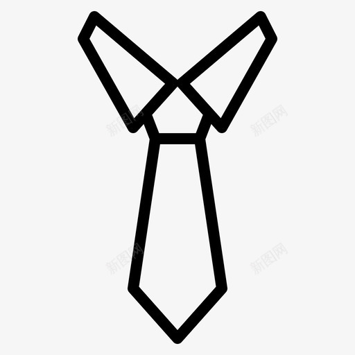 领带时装制服图标svg_新图网 https://ixintu.com 制服 教育用品 时装 领带