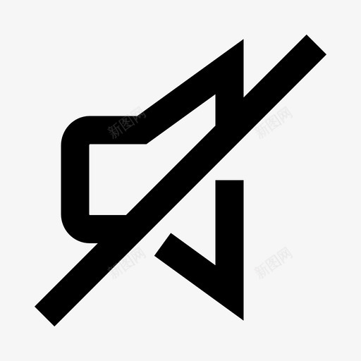 音量关音频静音图标svg_新图网 https://ixintu.com 扬声器 材质图标 静音 音量关 音频
