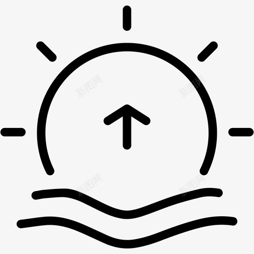 日出日落黄昏图标svg_新图网 https://ixintu.com 地平线 天气 日出 日落 黄昏