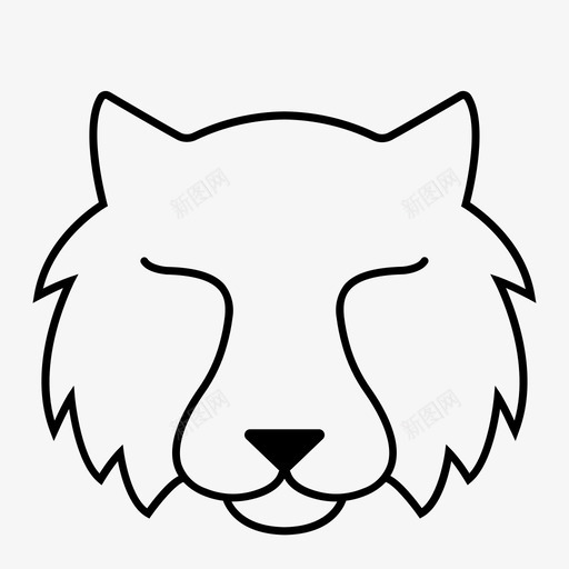 老虎动物老虎脸图标svg_新图网 https://ixintu.com 动物 动物脸 老虎 老虎脸