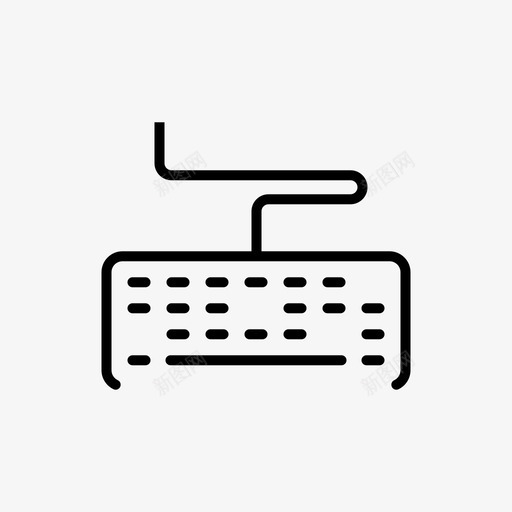 键盘按钮计算机图标svg_新图网 https://ixintu.com 信息技术线性图标集 技术 按钮 计算机 键盘