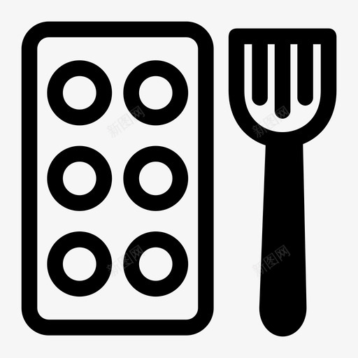 松饼烘焙烹饪图标svg_新图网 https://ixintu.com 松饼 模具 烘焙 烹饪 糕点