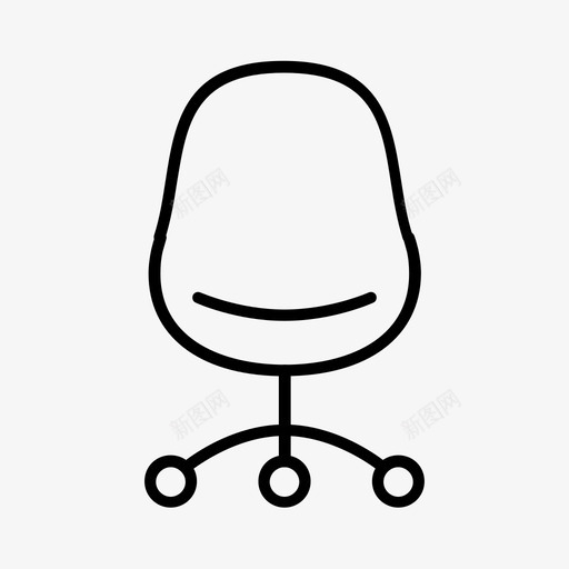 办公椅滚动座椅图标svg_新图网 https://ixintu.com 办公椅 工作区 座椅 滚动