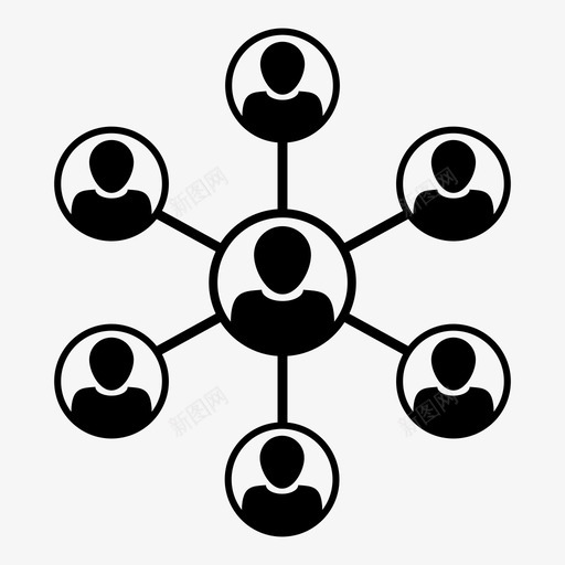 人物连接群组图标svg_新图网 https://ixintu.com 人物 分享 社交媒体 网络 网络图标商务人士连接向量30 群组 连接