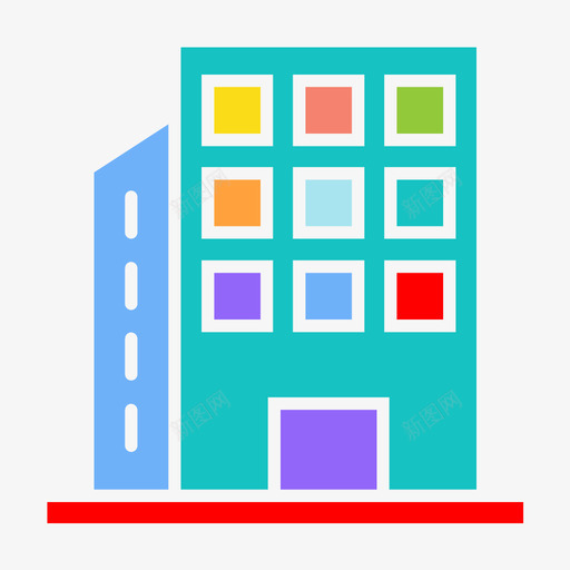 建筑物公司大楼公司图标svg_新图网 https://ixintu.com 公司 公司大楼 建筑物 房地产