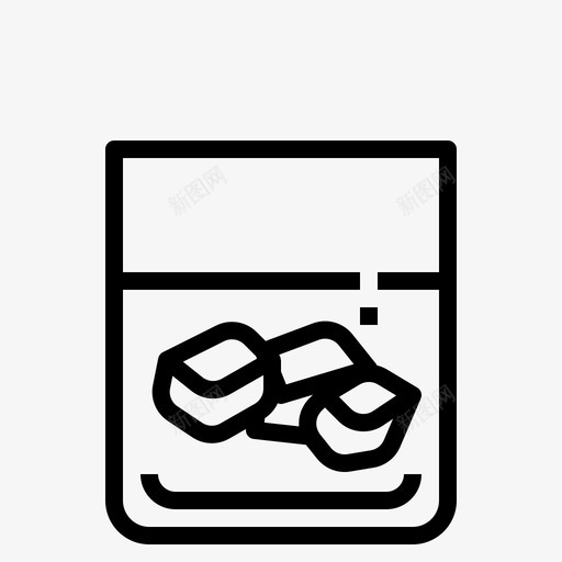 玻璃杯饮料水图标svg_新图网 https://ixintu.com 威士忌 水 玻璃杯 饮料