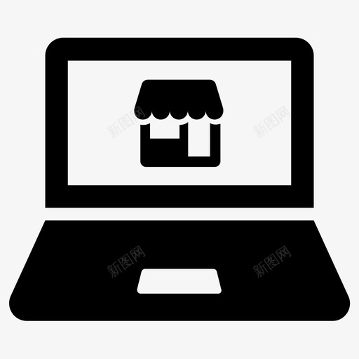 网上商店电子商务网上购物图标svg_新图网 https://ixintu.com 电子商务 网上商店 网上购物