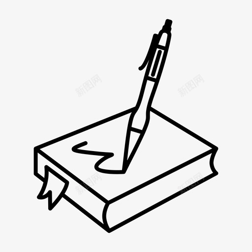 写书学图标svg_新图网 https://ixintu.com 书 写 学 学校 笔