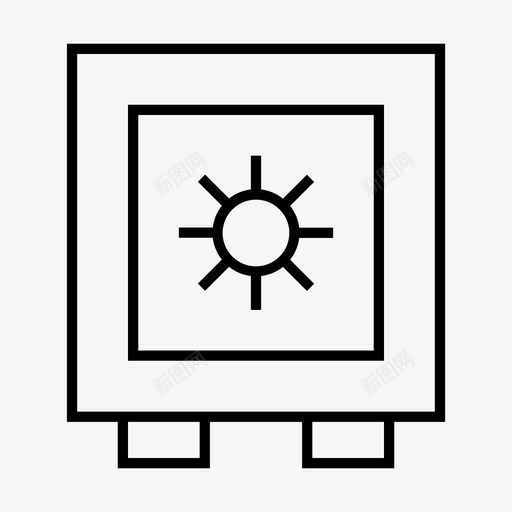 储物柜防护保险箱图标svg_新图网 https://ixintu.com 保险箱 储物柜 防护