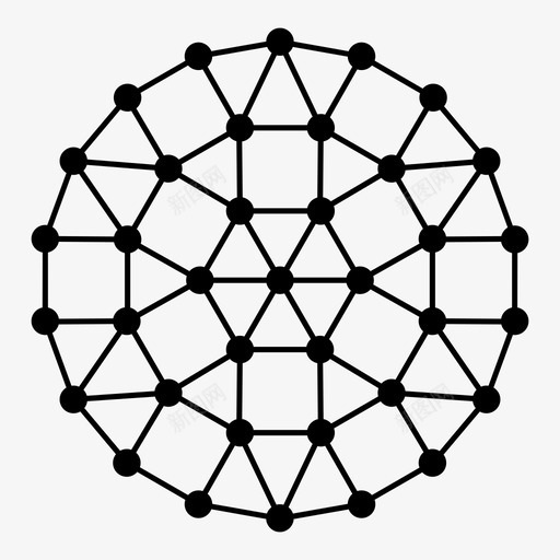 连接点网格网络图标svg_新图网 https://ixintu.com 组织 结构 网格 网络 连接点