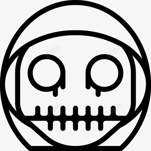 骷髅男孩表情符号万圣节图标svg_新图网 https://ixintu.com 万圣节 恐怖 恐怖表情大纲 表情符号 骷髅男孩