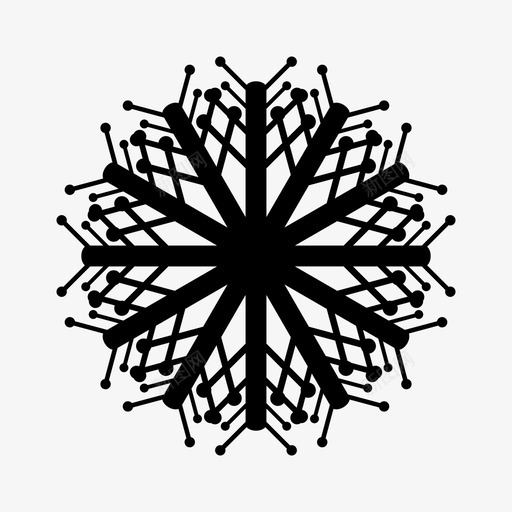 雪花水晶冰图标svg_新图网 https://ixintu.com 冬天 冰 季节 水晶 雪花