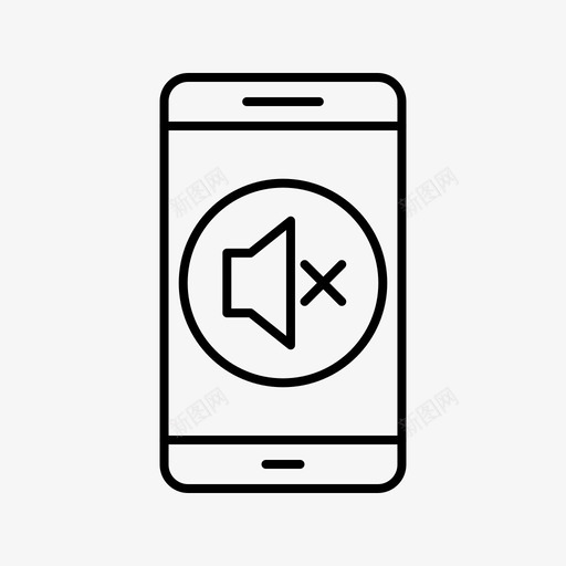 静音应用程序移动图标svg_新图网 https://ixintu.com 应用程序 移动 移动应用程序 静音