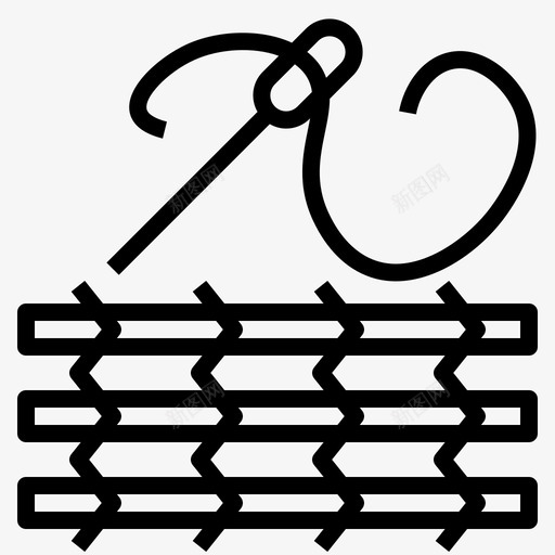 绗缝装订手工艺品图标svg_新图网 https://ixintu.com 手工艺品 爱好 绗缝 缝纫 缝纫工具 装订 配件和针线
