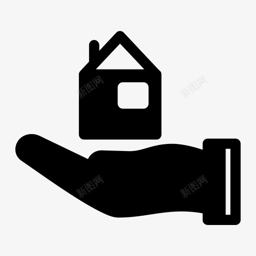 手送房子生意金融图标svg_新图网 https://ixintu.com 家 手送 手送房子 生意 金融