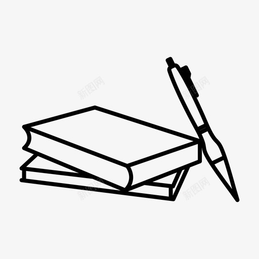 读书学习用笔图标svg_新图网 https://ixintu.com 上学 学习 用笔 读书