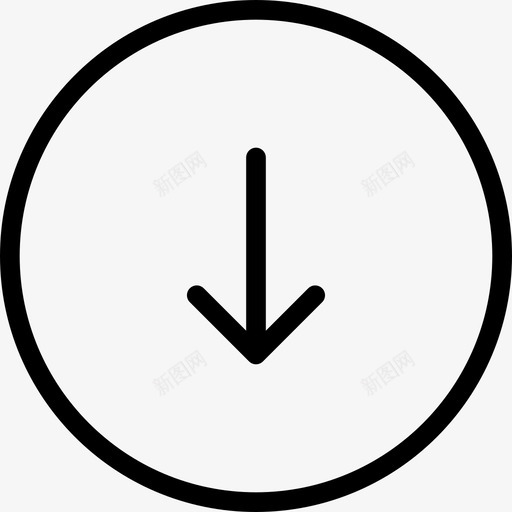 向下导航按钮箭头图标svg_新图网 https://ixintu.com 向下 导航按钮 箭头