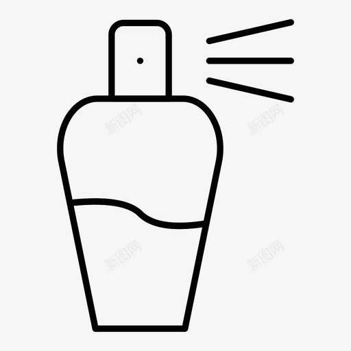 香水商务化妆品图标svg_新图网 https://ixintu.com 化妆品 商务 喷雾 美容和spa细线图标 香水