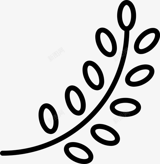 枝叶植物图标svg_新图网 https://ixintu.com 叶 感恩节 枝 植物