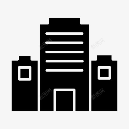建筑物公寓房子图标svg_新图网 https://ixintu.com 公寓 建筑物 房子 联排别墅