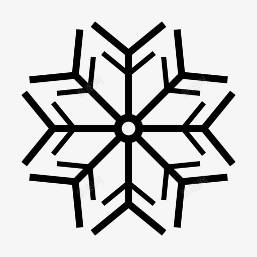 雪花寒冷冰图标svg_新图网 https://ixintu.com 冬天 冰 寒冷 雪花