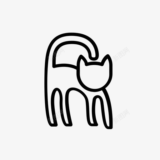 猫动物万圣节图标svg_新图网 https://ixintu.com 万圣节 万圣节套装3 动物 恐怖 猫