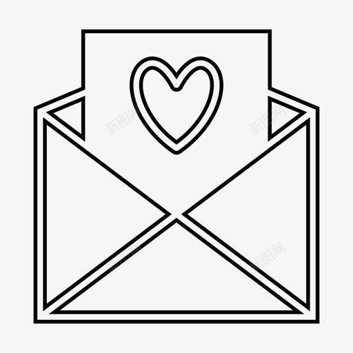 婚礼请柬请柬情书图标svg_新图网 https://ixintu.com 婚礼请柬 情书 请柬