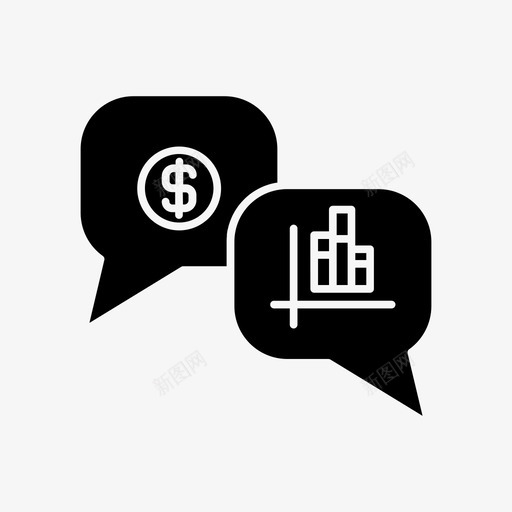 商谈建议泡沫图标svg_新图网 https://ixintu.com 商谈 建议 指导 泡沫 计划 金融