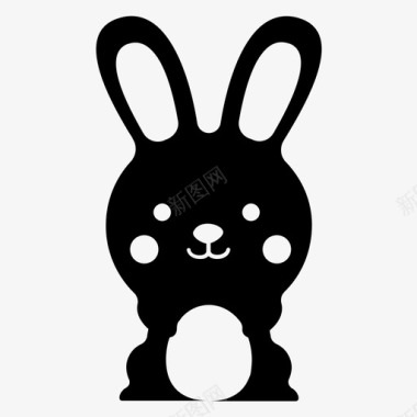 复活节兔子复活节彩蛋兔子图标图标
