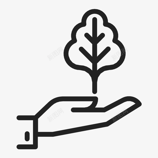 手送叶秋天大自然图标svg_新图网 https://ixintu.com 大自然 感恩节 手送叶 秋天