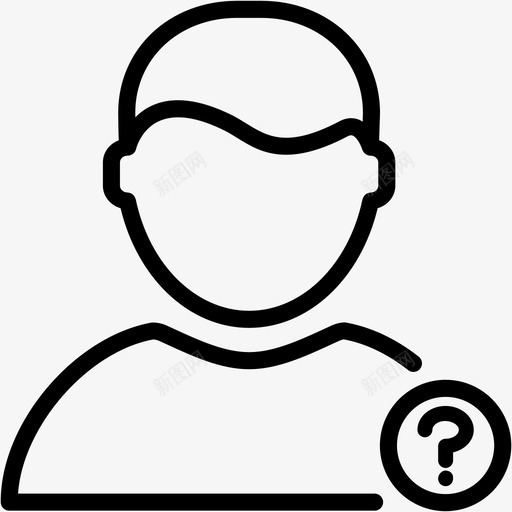 用户问号男人图标svg_新图网 https://ixintu.com 人 用户1 用户问号 男 问号