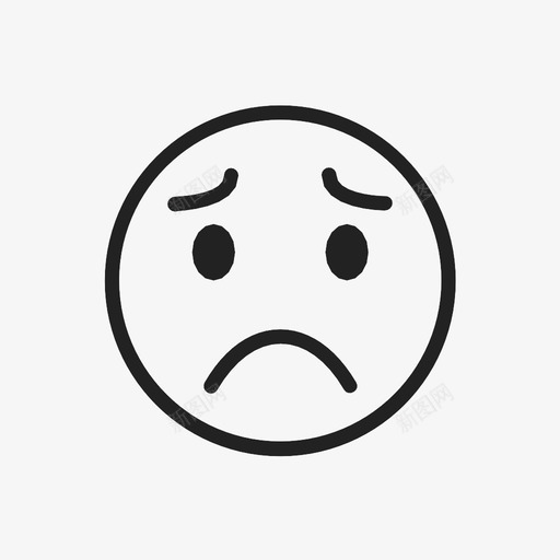悲伤糟糕表情图标svg_新图网 https://ixintu.com 悲伤 感动 糟糕 脸书 表情