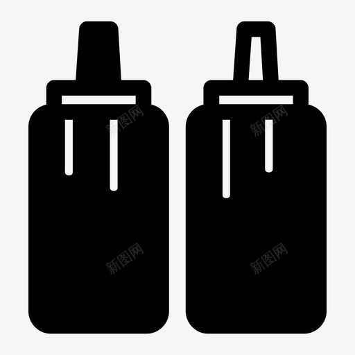 番茄酱瓶芥末酱汁图标svg_新图网 https://ixintu.com 番茄酱瓶 芥末 酱汁