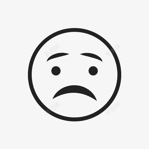 失望表情脸图标svg_新图网 https://ixintu.com 失望 悲伤 脸 脸书 表情