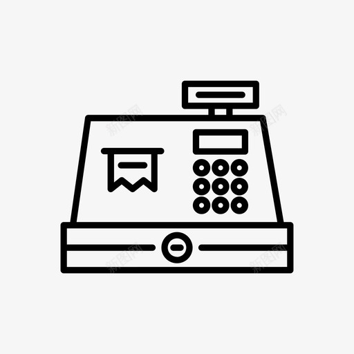 收银机出纳财务图标svg_新图网 https://ixintu.com 出纳 收银机 机器 财务 超市