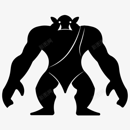 兽人恶魔指环王图标svg_新图网 https://ixintu.com 兽人 怪物 恶魔 指环王