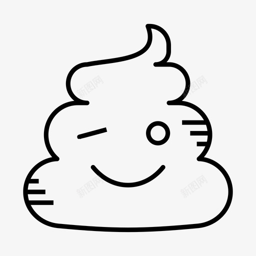 大便表情粪便图标svg_新图网 https://ixintu.com 大便 微笑 眨眼 粪便 表情